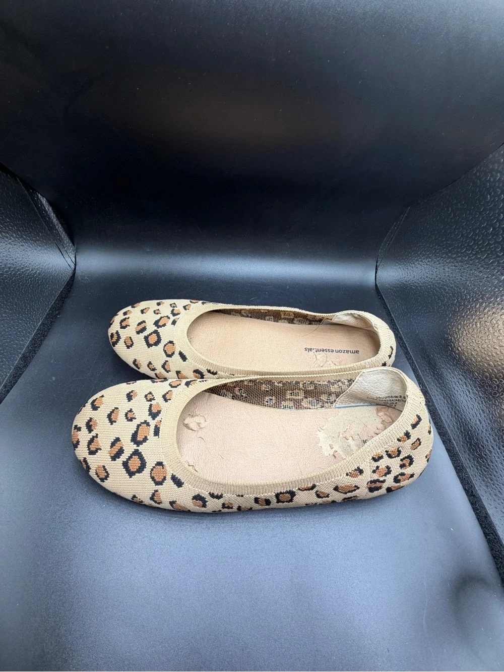 Leopard Print Ballet Flats - Beige Leopard Women's Shoes